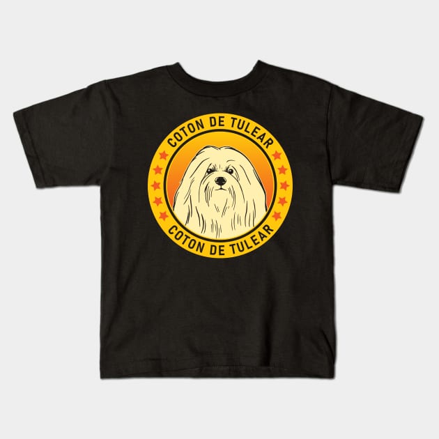 Coton de Tulear Dog Portrait Kids T-Shirt by millersye